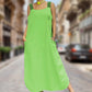 Maxikleid with wide carriers and bags