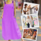 Maxikleid with wide carriers and bags