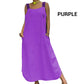 Maxikleid with wide carriers and bags