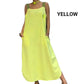 Maxikleid with wide carriers and bags
