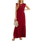 Knitterfreies Freizeitkleid für Damen mit geteiltem Saum