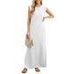 Knitterfreies Freizeitkleid für Damen mit geteiltem Saum
