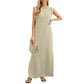 Knitterfreies Freizeitkleid für Damen mit geteiltem Saum