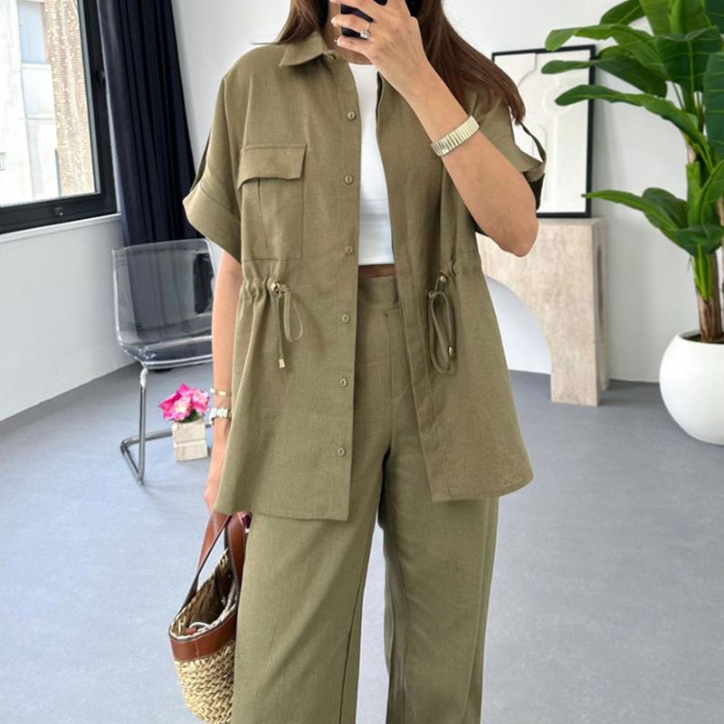 💕Free Shipping🥰Two-piece workwear casual with drawstring for women