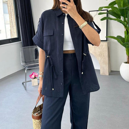 💕Free Shipping🥰Two-piece workwear casual with drawstring for women