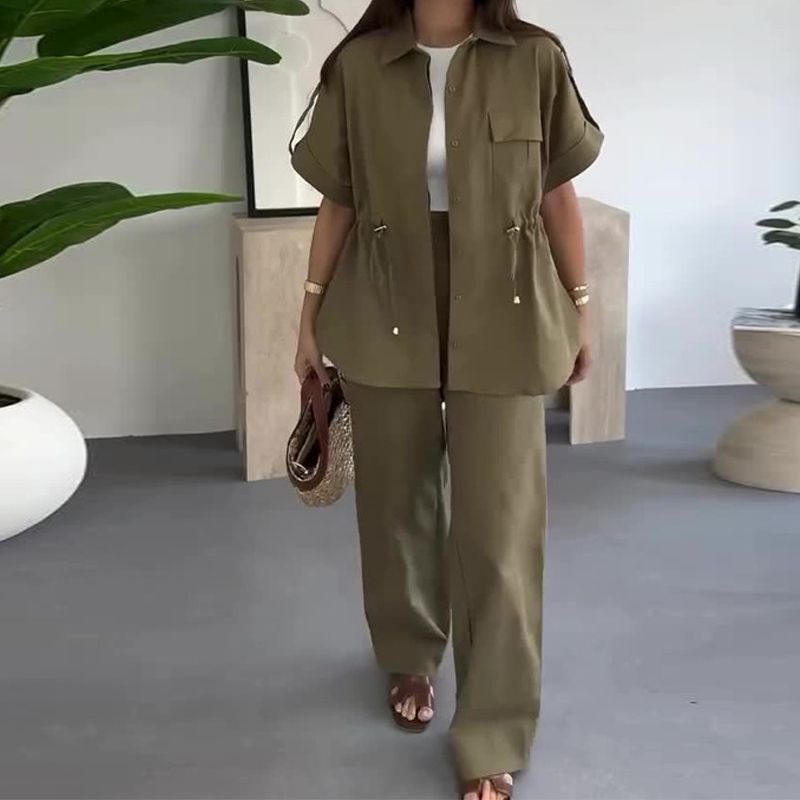 💕Free Shipping🥰Two-piece workwear casual with drawstring for women