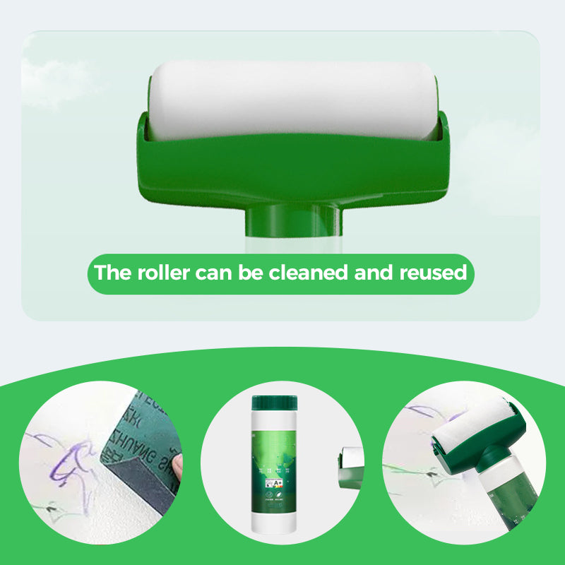 White wall paint with mild formula and roller