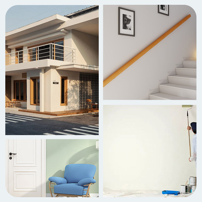 White wall paint with mild formula and roller