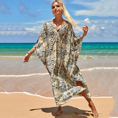 Maxi Beach Cafts con patrones de animales para mujeres
