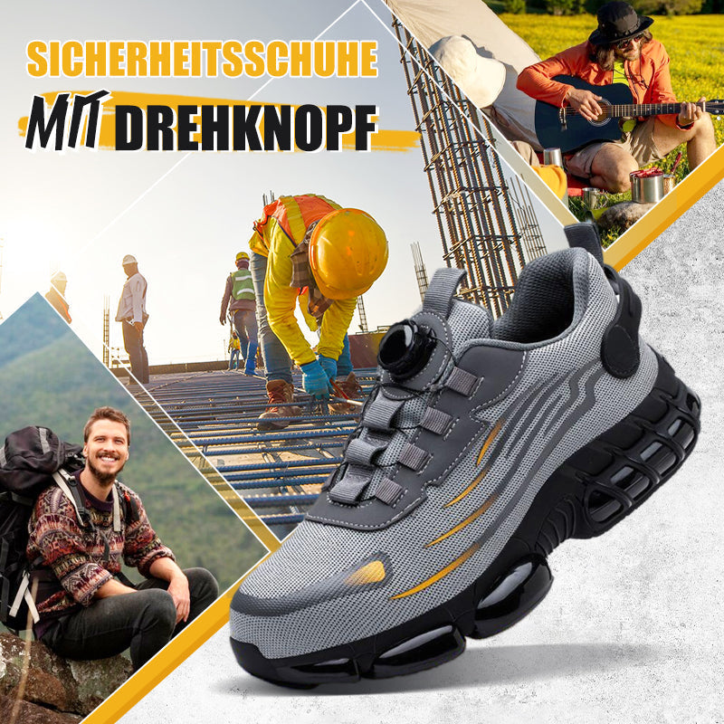 🔥Solange der Vorrat reicht 40 % Rabatt!🎉Schlag- und stichfeste Sicherheitsschuhe mit Drehknopf