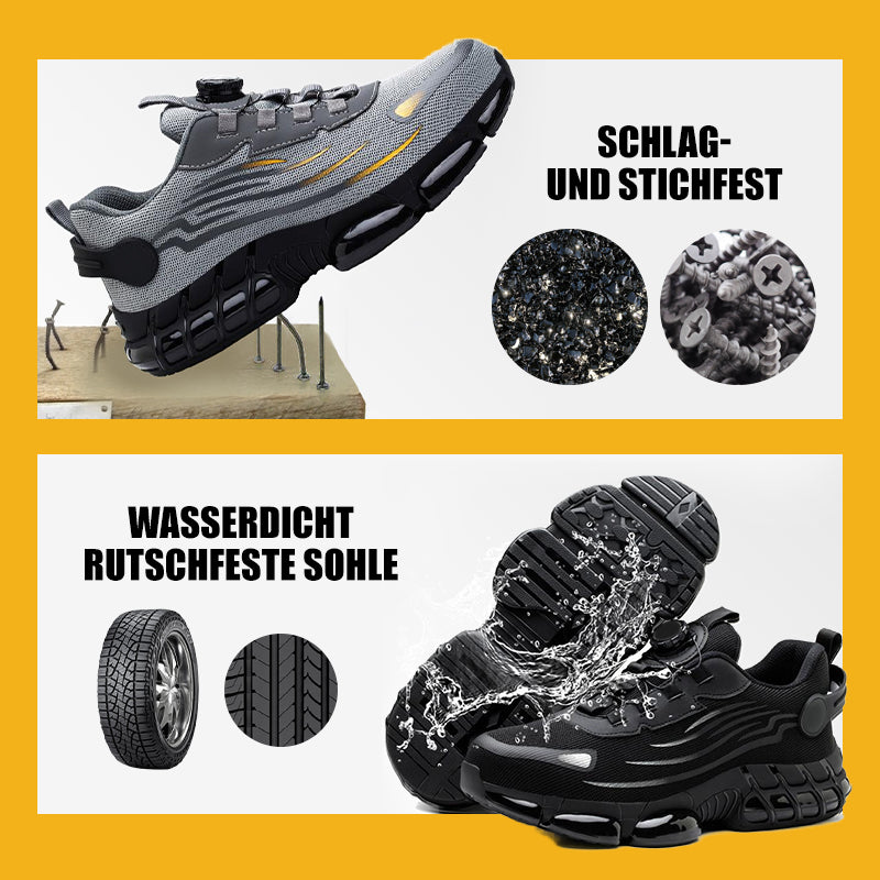 🔥Solange der Vorrat reicht 40 % Rabatt!🎉Schlag- und stichfeste Sicherheitsschuhe mit Drehknopf