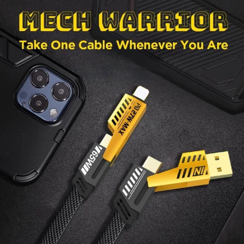 4-in-1 PD speed charging cable, 27 W, 65 W