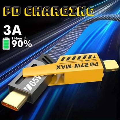 4-in-1 PD speed charging cable, 27 W, 65 W