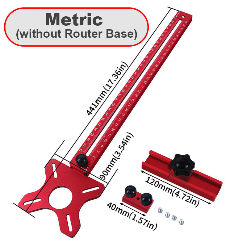 Staffa di fresatura 4 in 1 con base
