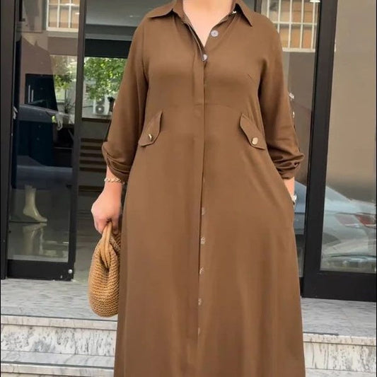 💕Button-front shirt and wide-leg pants, 2-piece set