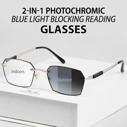 2-in-1-photochrome reading glasses with blue light filters