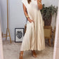 Ärmelloses einfaches elegantes plissiertes Kleid