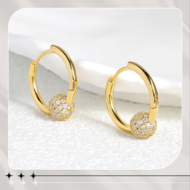 💫 LIMITED-TIME 50% RABATT! 👑 Goldene Kugelohrringe – Zart, Leicht & Zeitlos Elegant ✨