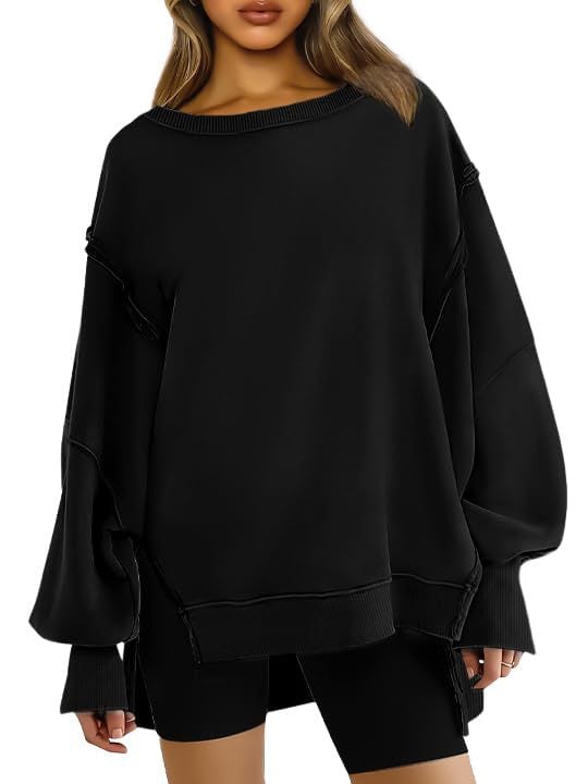 👚Oversized crew neck sweatshirts