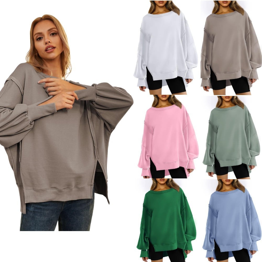 👚Oversized crew neck sweatshirts