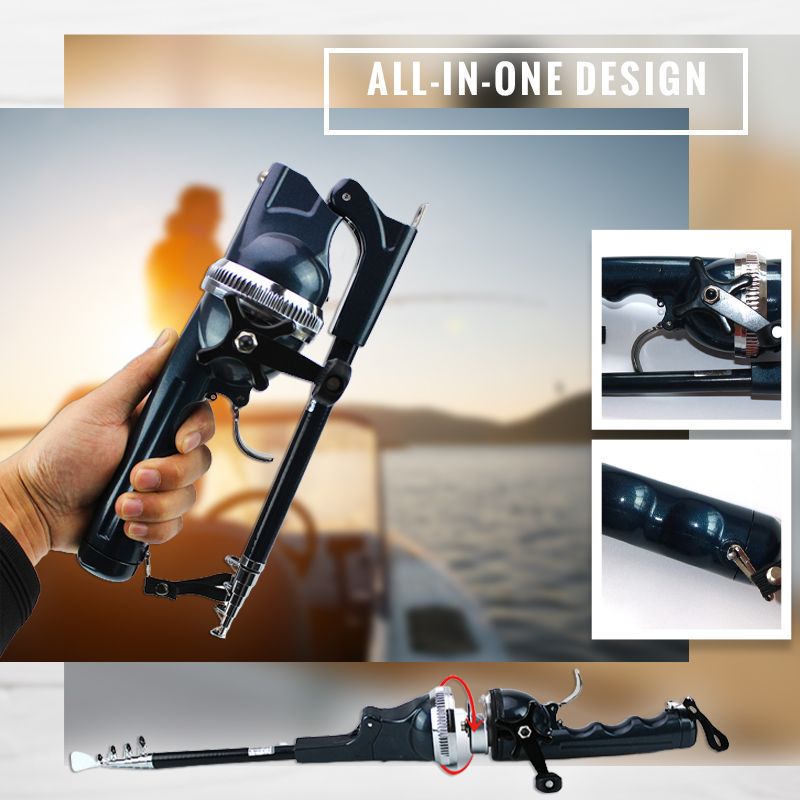🔥Prévente de Noël - 50% de réduction🔥 Kit de canne à pêche télescopique tout-en-un