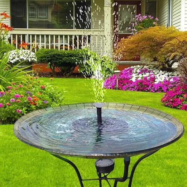 💧JETZT 50 % RABATT! ☀️ Solarbetriebene Springbrunnen-Vogeltränke-Pumpe – 1,4-W-Solarpanel, 4 Düsen & Tauchpumpe für Teich, Garten & Pool 🐦