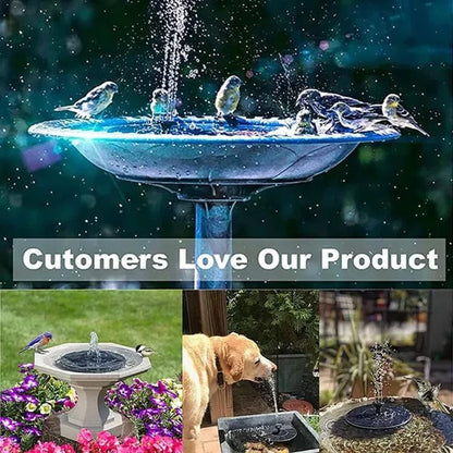 💧JETZT 50 % RABATT! ☀️ Solarbetriebene Springbrunnen-Vogeltränke-Pumpe – 1,4-W-Solarpanel, 4 Düsen & Tauchpumpe für Teich, Garten & Pool 🐦