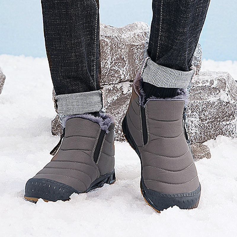 Chaleur💖bottes de neige d'extérieur imperméables avec doublure en fausse fourrure pour l'hiver👞