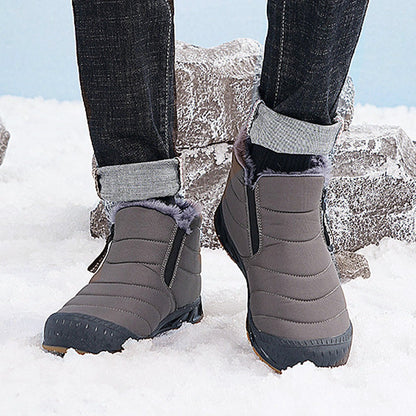 Chaleur💖bottes de neige d'extérieur imperméables avec doublure en fausse fourrure pour l'hiver👞