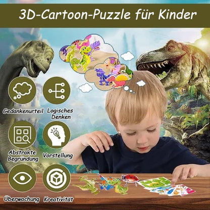 🎅🎁Weihnachtsangebot – 50 % Rabatt⏳🦖Erzieherisches 3D-Cartoon-Puzzle