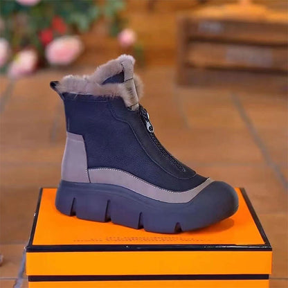 Boot de neige des femmes chaudes imperméables avec fermeture éclair