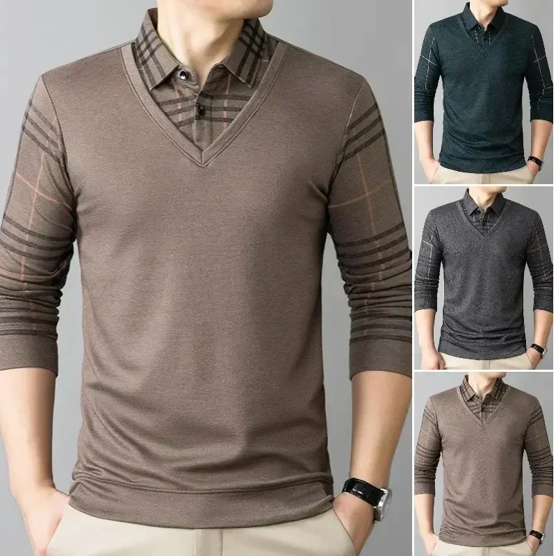 🎁Finto top caldo da uomo in due pezzi con risvolto👖