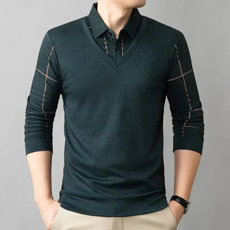 🎁Finto top caldo da uomo in due pezzi con risvolto👖