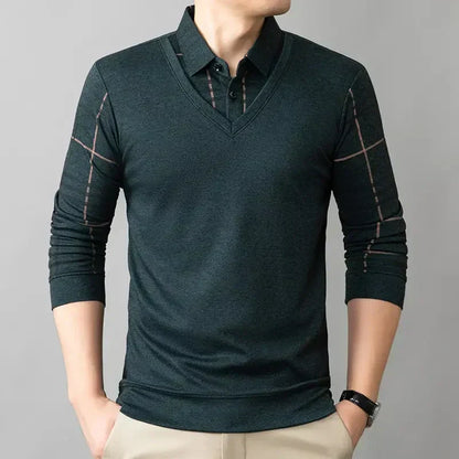 🎁Finto top caldo da uomo in due pezzi con risvolto👖