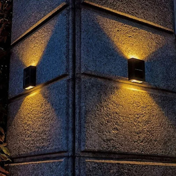 Lampe murale décorative étanche à puissance solaire pour la terrasse