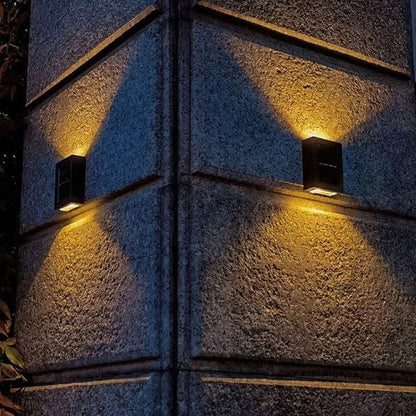 Lampe murale décorative étanche à puissance solaire pour la terrasse