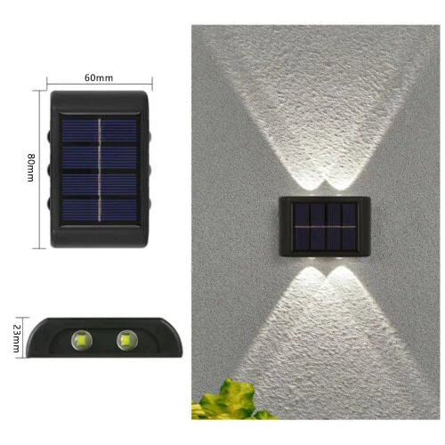 Lampe murale décorative étanche à puissance solaire pour la terrasse