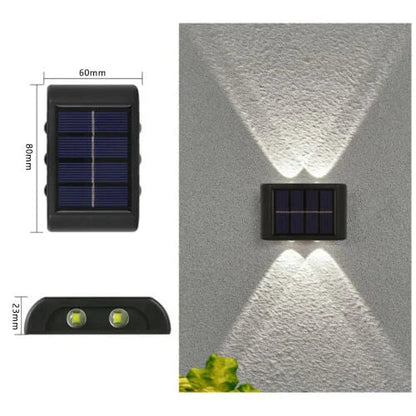 Lampe murale décorative étanche à puissance solaire pour la terrasse