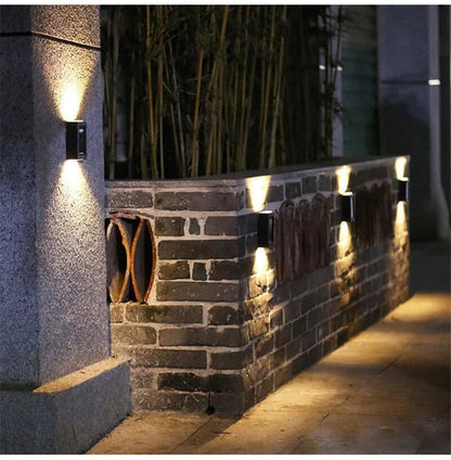 Lampe murale décorative étanche à puissance solaire pour la terrasse