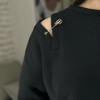 Kadınlar için şık kesim sweatshirt elbisesi