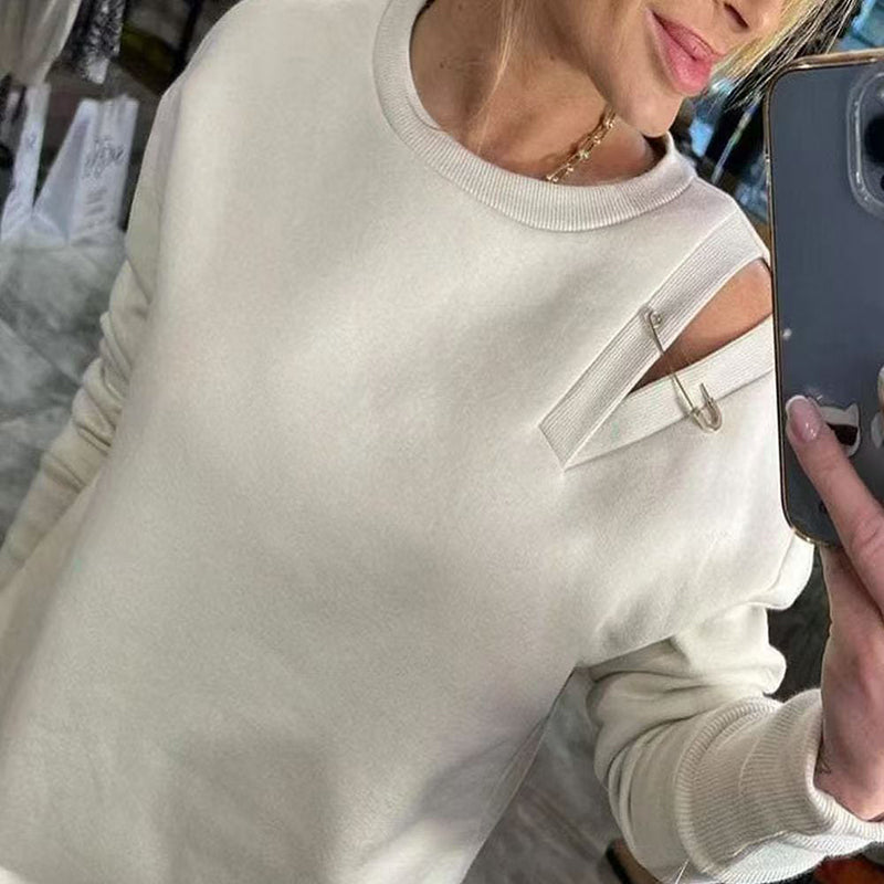 Kadınlar için şık kesim sweatshirt elbisesi