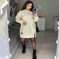 Kadınlar için şık kesim sweatshirt elbisesi