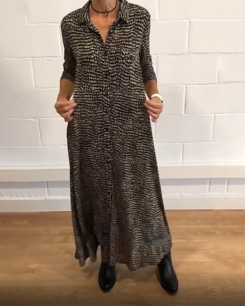 🍁💖Elegante jurk met smalle revers