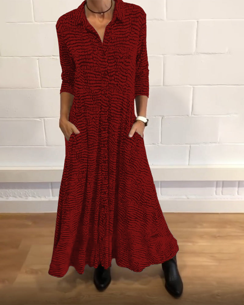🍁💖Elegante jurk met smalle revers