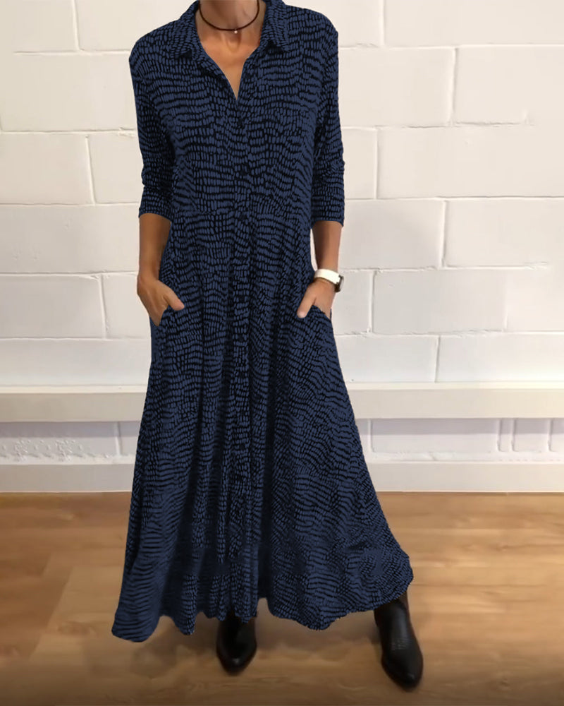 🍁💖Elegante jurk met smalle revers