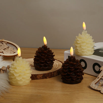 🎉 Flammenlose LED-Tannenzapfenkerzen für stimmungsvolle Deko das ganze Jahr über! 🌲💡
