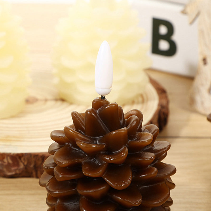 🎉 Flammenlose LED-Tannenzapfenkerzen für stimmungsvolle Deko das ganze Jahr über! 🌲💡