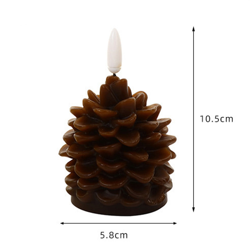 🎉 Flammenlose LED-Tannenzapfenkerzen für stimmungsvolle Deko das ganze Jahr über! 🌲💡