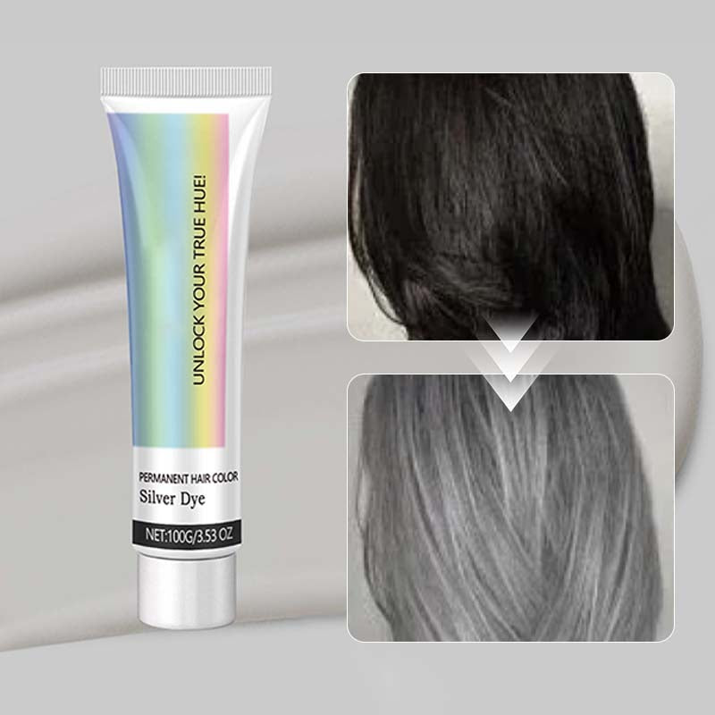 Beste gave-2-i-1-silver hårfarge med naturlig essensekstrakt