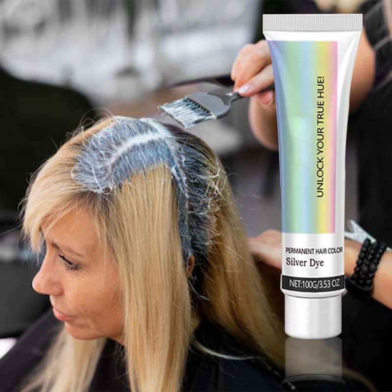 Beste gave-2-i-1-silver hårfarge med naturlig essensekstrakt